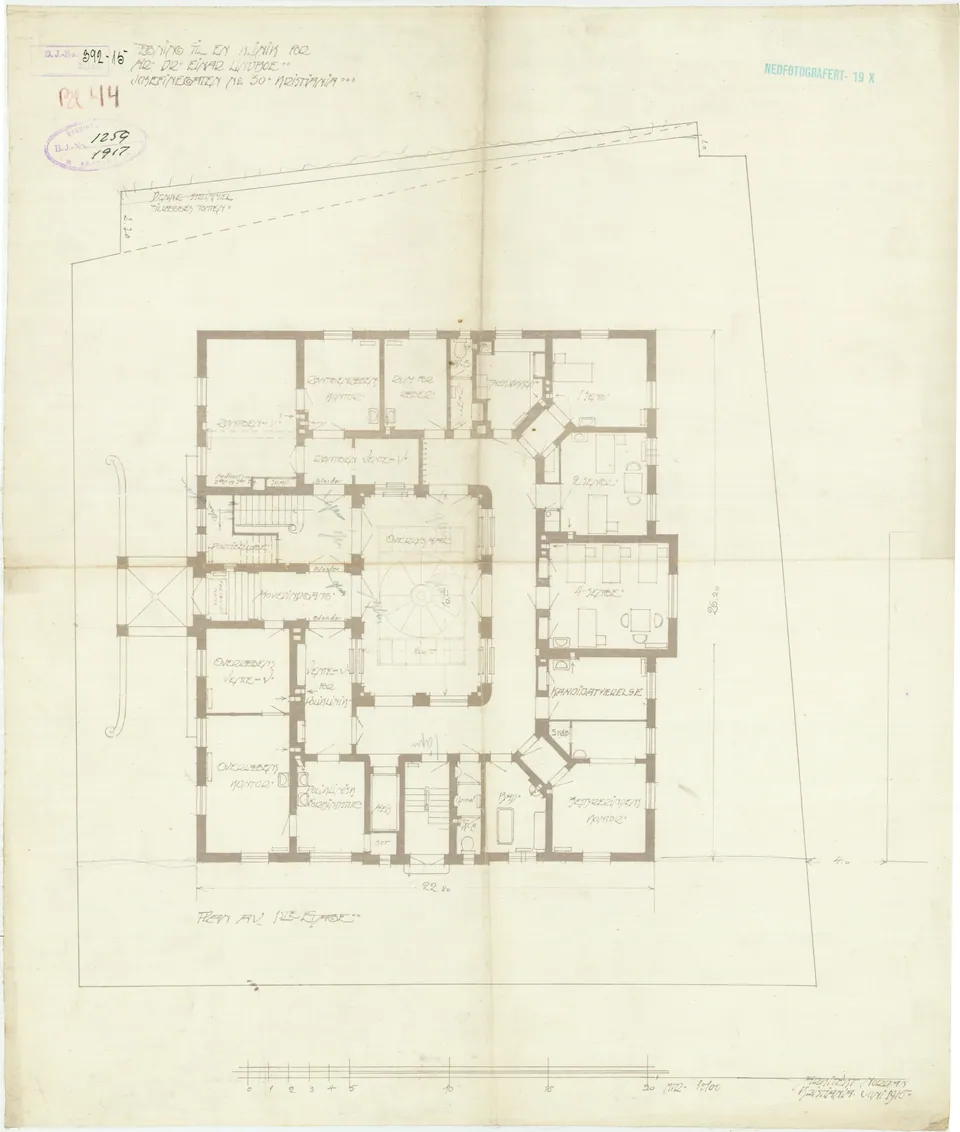 Victor Nordans originaltegning av Josefines gate 30 (9 av 10)