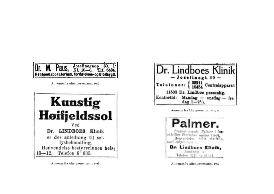 Stempel fra Dr. Lindboes klinikk