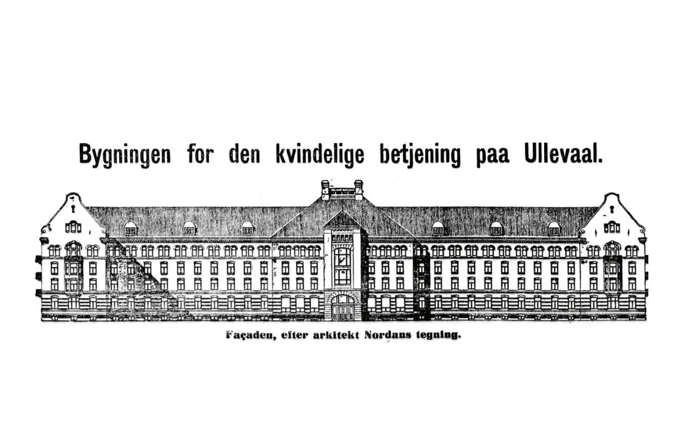 Victor Nordans tegning for Ullevål sykehus